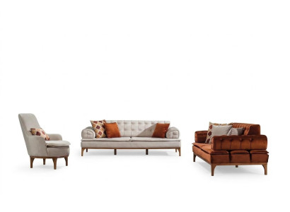 Suite sofa set 3+3+1 seater group 3-piece furniture sofas armchair new