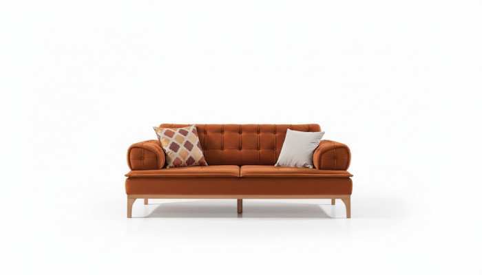 Sofa set suite sofas sofa armchair three-seater 3+1 seater orange