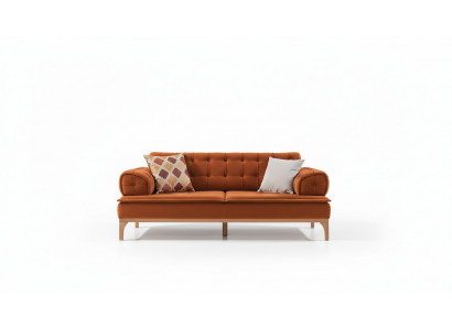 Sofa set suite sofas sofa armchair three-seater 3+1 seater orange