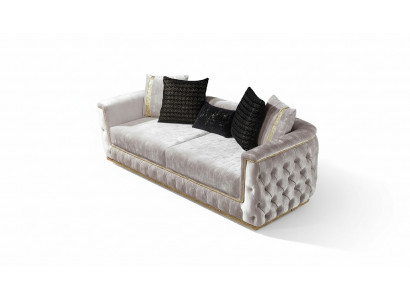 Luxury three-seater sofa 3-seater sofas seating design couch furniture new beige