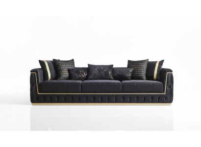 Three-seater sofa, 3-seater sofas, upholstered couches, Chesterfield with fabric