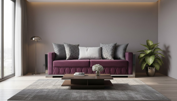 Modern couch sofas design sofa three-seater seating burgundy sofa 3-seater