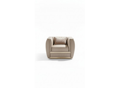 Armchair Design Living Room Upholstery Wood Modern Luxury New Color beige