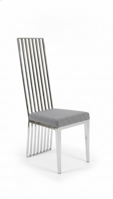 Dining room chair gray luxury chair metal with fabric chairs modern style