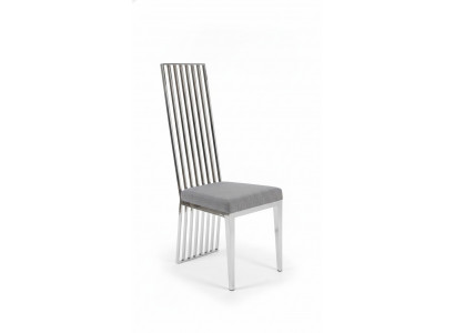 Dining room chair gray luxury chair metal with fabric chairs modern style