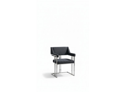 Dining room chair luxury metal with fabric chairs style modern armchair