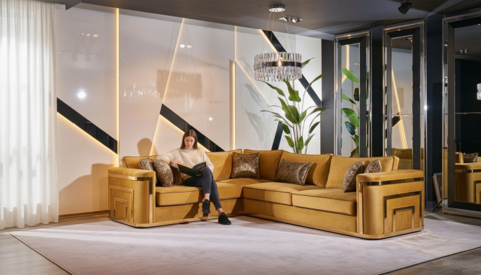 Corner sofas furniture fabric living landscape corner sofa L-shaped sofa corner suite