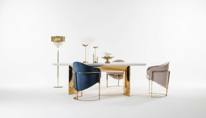 Dining room chair luxury chair metal with textile new chairs style modern