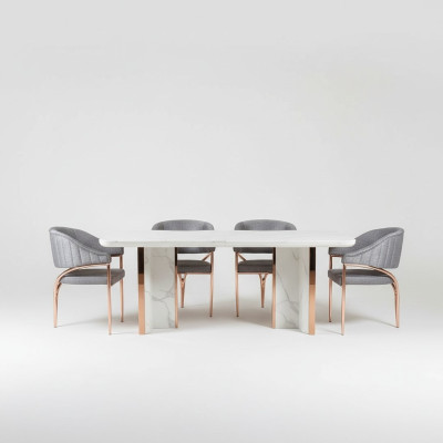 Dining table suite group dining room table chair set 4x chairs 5-piece new