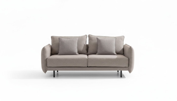 Three-seater couch sofa furniture furnishing couches sofas upholstery gray new