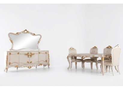 7-piece Suite Set Dining Room Dining Table Chair Sideboard Mirror Dining Chairs Tables