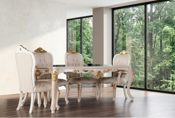 Set of chairs, group of dining chairs, chair, wood, dining room, 4x chair, furniture, style, backrest