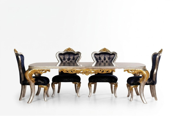 Set of 4x chairs dining chair chair backrest luxury dining dining style baroque 4-piece.