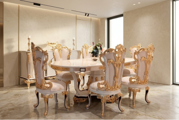Luxury dining table dining table dining room wood tables baroque dining furniture new