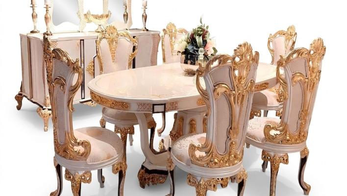 Luxury dining table dining table dining room wood tables baroque dining furniture new