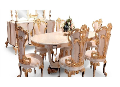 Luxury dining table dining table dining room wood tables baroque dining furniture new