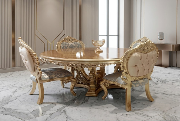 Round dining table dining room table dining room tables table baroque dining luxury furniture wood