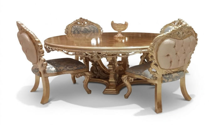 Round dining table dining room table dining room tables table baroque dining luxury furniture wood