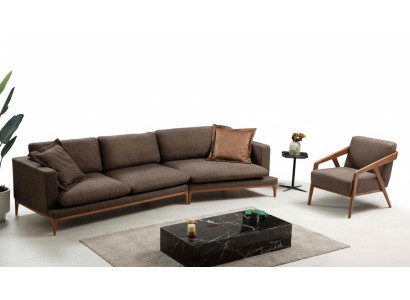 Sectional sofa, living room sofas, fabric, luxury, L-shaped corner, wood style, modern furniture, new.
