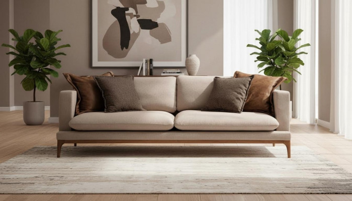 Two-seater sofa 2-seater sofas fabric textile living room polyester modern style new
