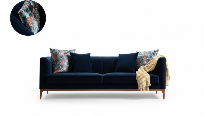 Three-seater sofa, 3-seater sofas, luxury seat, fabric, modern style, textile couches, furniture