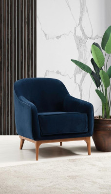 Luxury Armchair, Living Room Single-Seater, Fabric Polyester, Modern Design Style, New