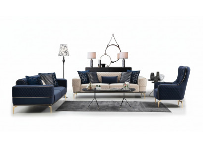 Sofa set luxury armchair sofas three-seater 3+3+1 seat set modern