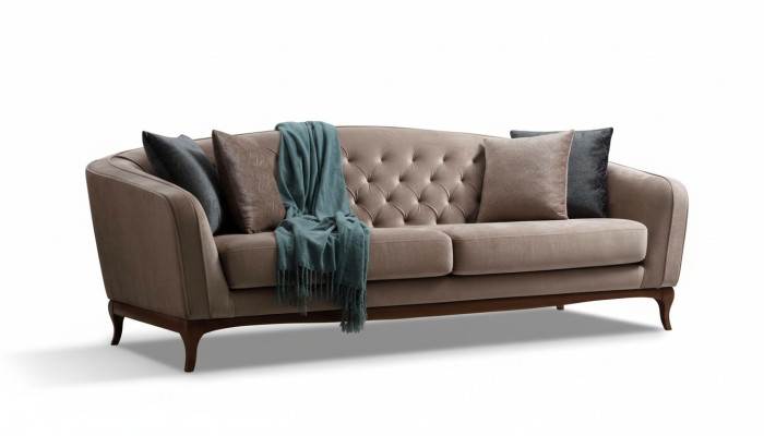 Three-seater sofa 3-seater sofas luxury upholstered couch fabric couches furniture 230cm