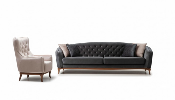 Luxury Couch Sofa Set Complete Sofa Set 4+1 Seater Armchair Fabric Set New