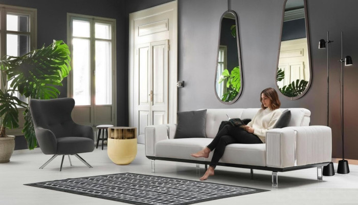 Luxury Sofa Set 3+1 Seat Sofas Armchair Fabric Design Seat Cushion Furniture New