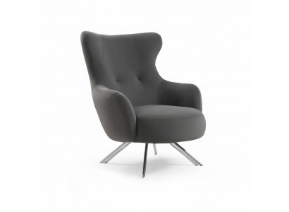 Armchair Wingback Armchair Luxury Single-Seater Upholstered Seat Designer Fabric Modern