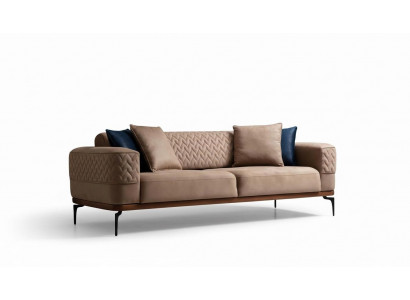 Luxury Sofa Design Three-Seater Modern Couch Taupe Sofas Furniture Upholstery Loft New