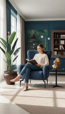 Armchair Single Luxury 1-Seater Upholstered Seat Designer Textile Seat Fabric Modern