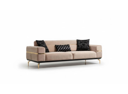 Luxury Sofa Design Three-Seater Modern Couch Beige Sofas Furniture Upholstery Loft New