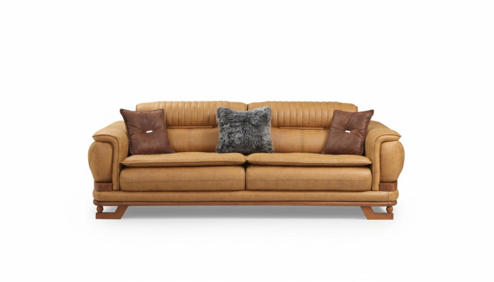 Three-seater sofa, three-seater couch, three-seater sofas, design living room, faux leather.