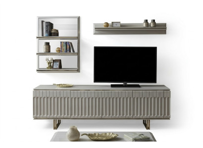 Luxury TV Wall Living Room RTV Lowboard TV Stand Sideboard Shelf Wall Unit