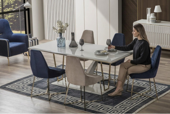 Dining group dining room dining table set dining chair dining group dining nook modern 5-piece set