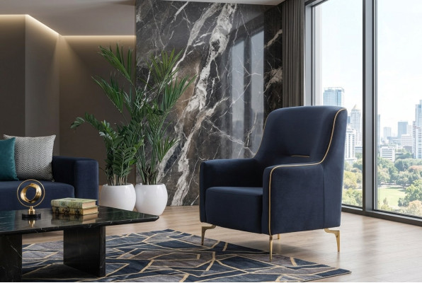 Armchair Single-Seater 1 Seat Club Chair Fabric Modern Chair Living Room Furniture Textile