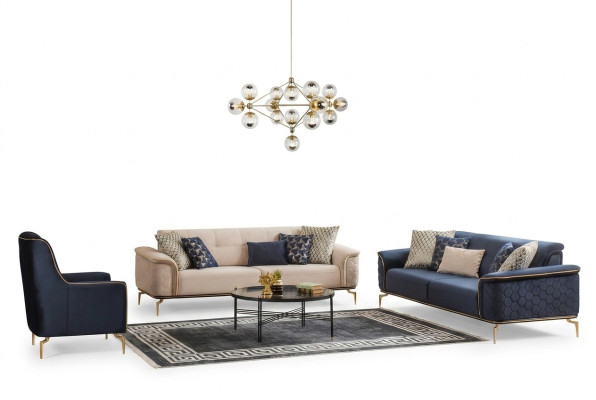Sofa set set sofas sofa armchair three-seater 3+3+1 seater fabric group new
