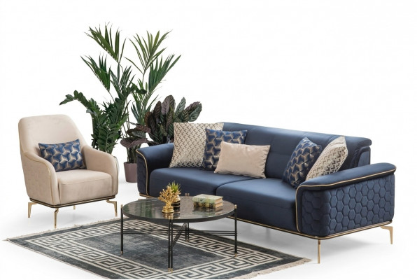 Three-seater sofa, 3-seater luxury sofas, living room, modern fabric design, textile fabric.
