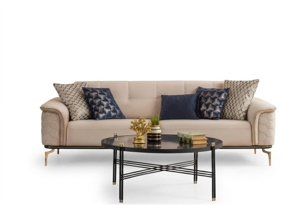 Three-seater sofa 3-seater luxury sofas living room furniture decor fabric design