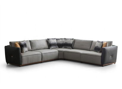 Sectional sofa, L-shape, large sofa, corner living room, polyester, modern luxury fabric, new