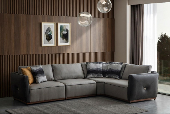 Living room corner sofa L-shaped sofa corner fabric sofa luxury fabric corner suite new