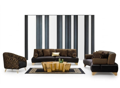 Sofa set set sofas sofa armchair three-seater 3+3+1 seater fabric group new