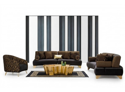 Sofa set set sofas sofa armchair three-seater 3+3+1 seater fabric group new