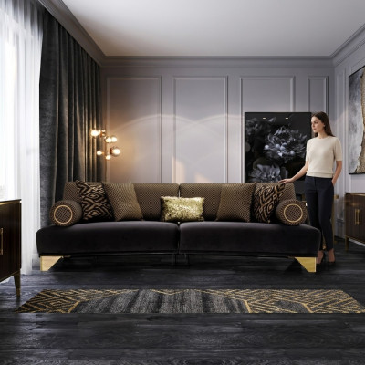 Three-seater sofa 3-seater luxury sofas living room couch fabric couches 260cm furniture