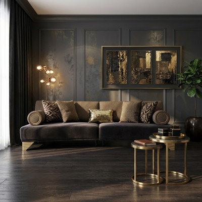 Three-seater sofa 3-seater luxury sofas living room couch fabric couches 260cm furniture