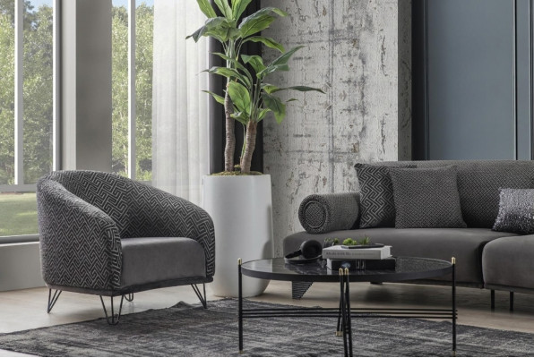 Armchair single-seater sofa couch upholstery 1 seat club chair fabric modern living room