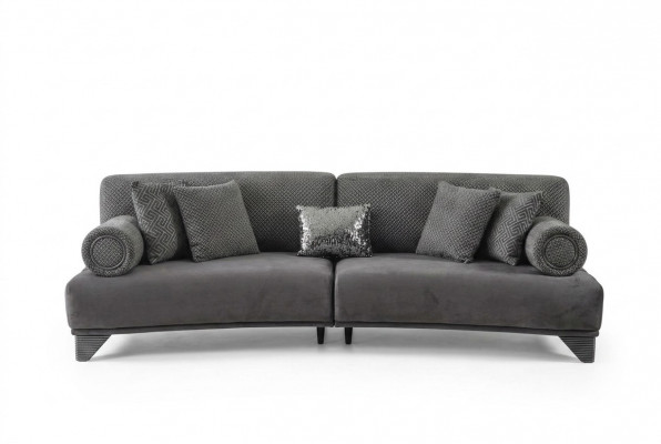 Luxury Sofa Three-Seater 3-Seater Sofas Living Room Curved Couch Fabric Design New