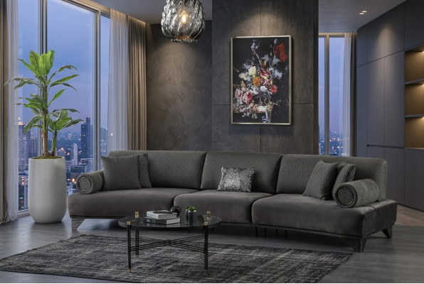 5-seater sofa couch upholstered sofa XXL sofas living room fabric big living landscape